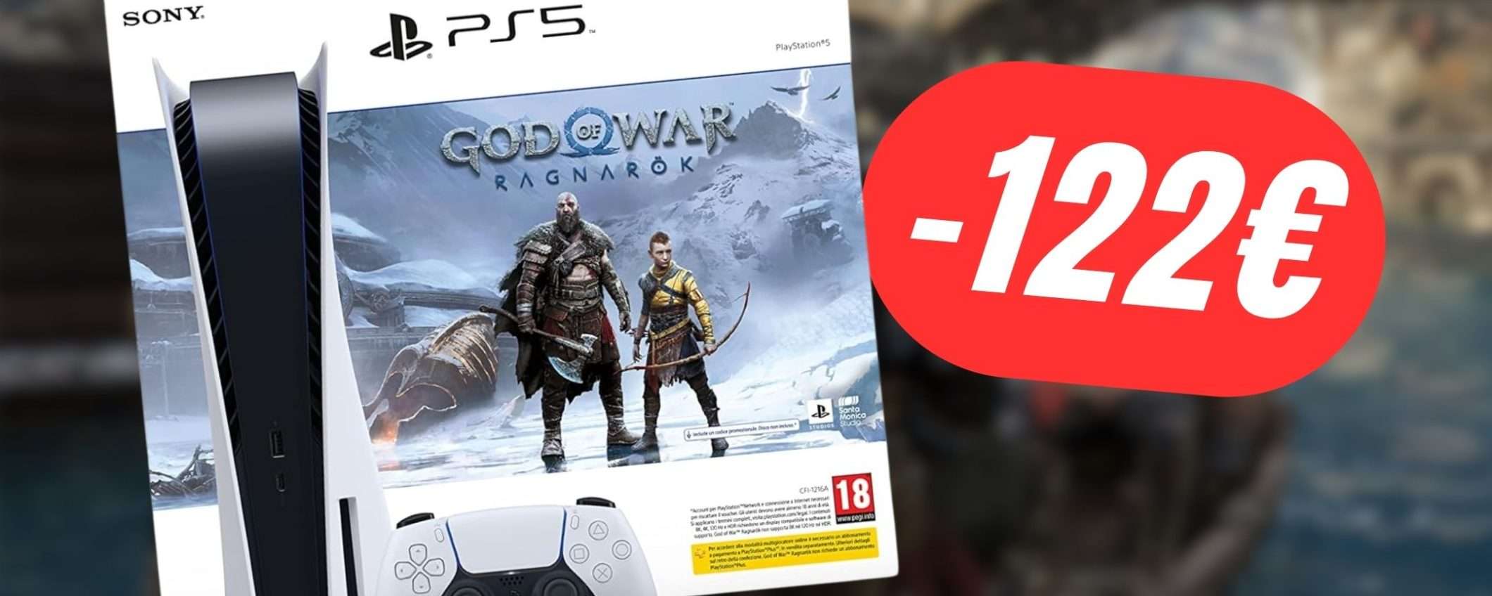 PlayStation 5 + God of War Ragnarök in SCONTO su Amazon!