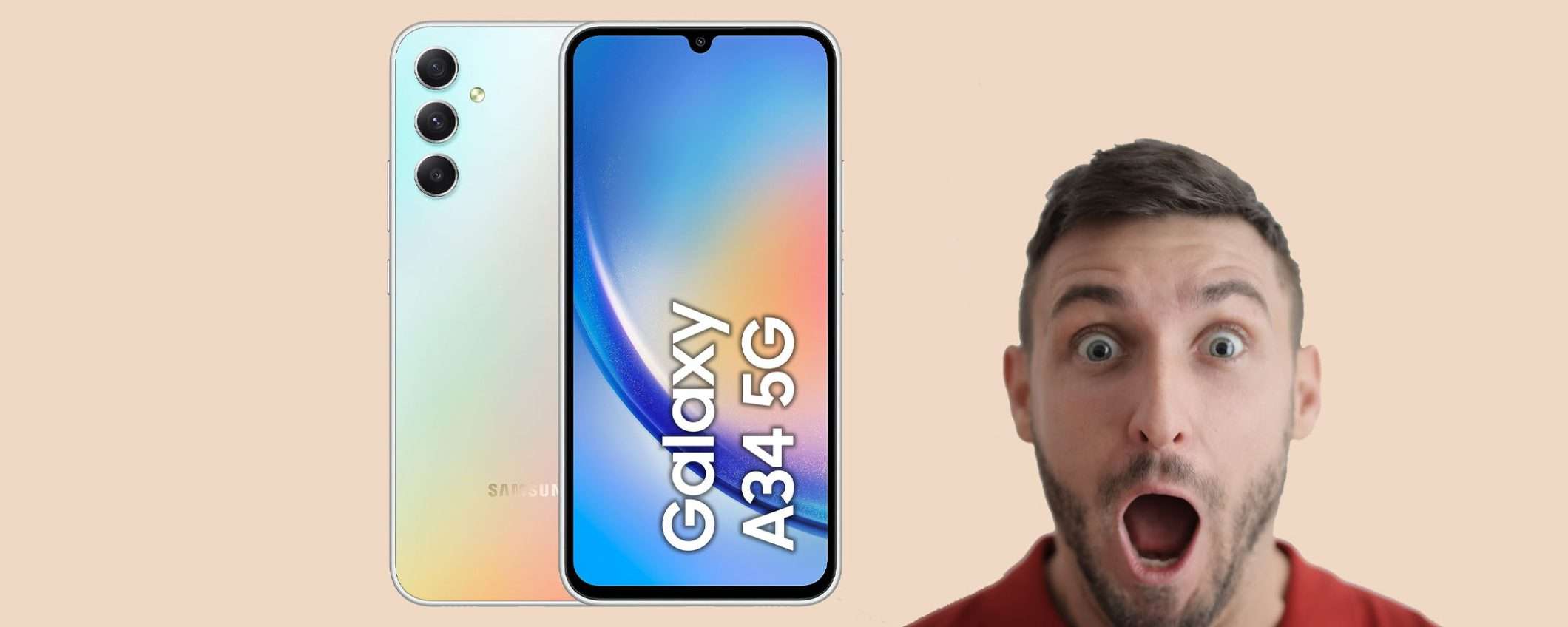 Samsung Galaxy A34 5G da 128GB in offerta BOMBA su Amazon Samsung Galaxy A34 5G da 128GB in offerta BOMBA su Amazon