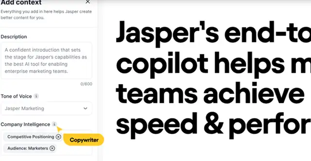 Jasper AI per il marketing