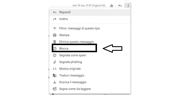 Come bloccare un indirizzo email su Gmail
