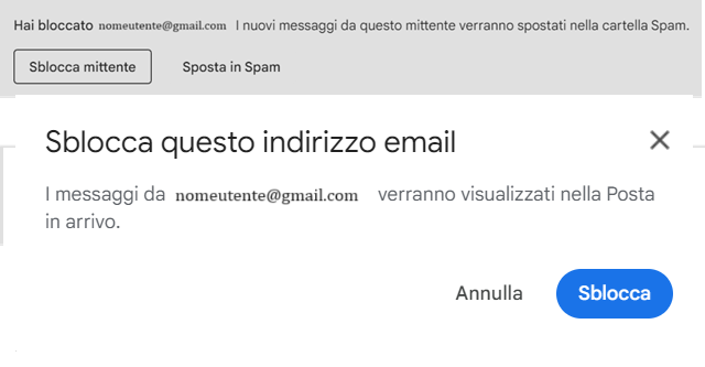 Come sbloccare gli indirizzi email