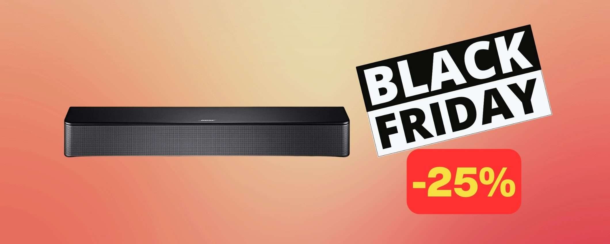 Soundbar Bose in ottimo SCONTO per il Black Friday (-25%) Soundbar Bose in ottimo SCONTO per il Black Friday (-25%)