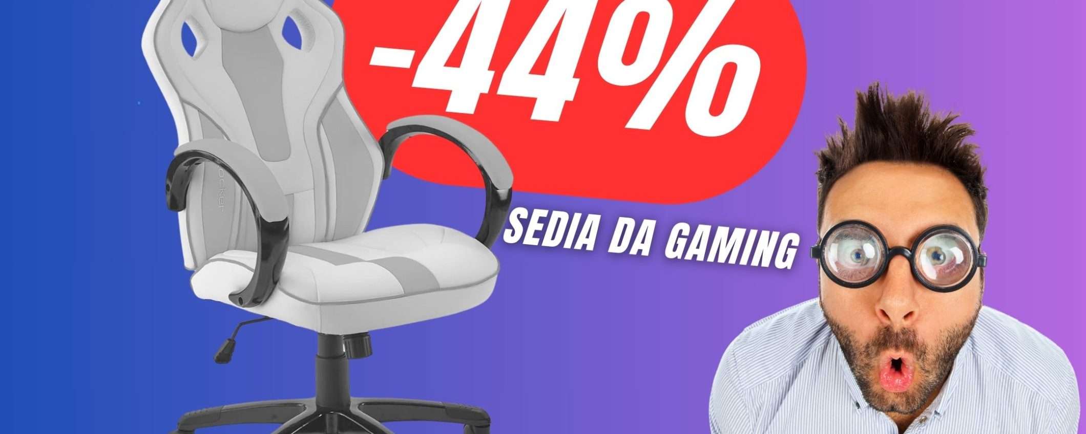 PREZZO FOLLE per questa Sedia da Gaming: solo 89€ su Amazon! PREZZO FOLLE per questa Sedia da Gaming: solo 89€ su Amazon!