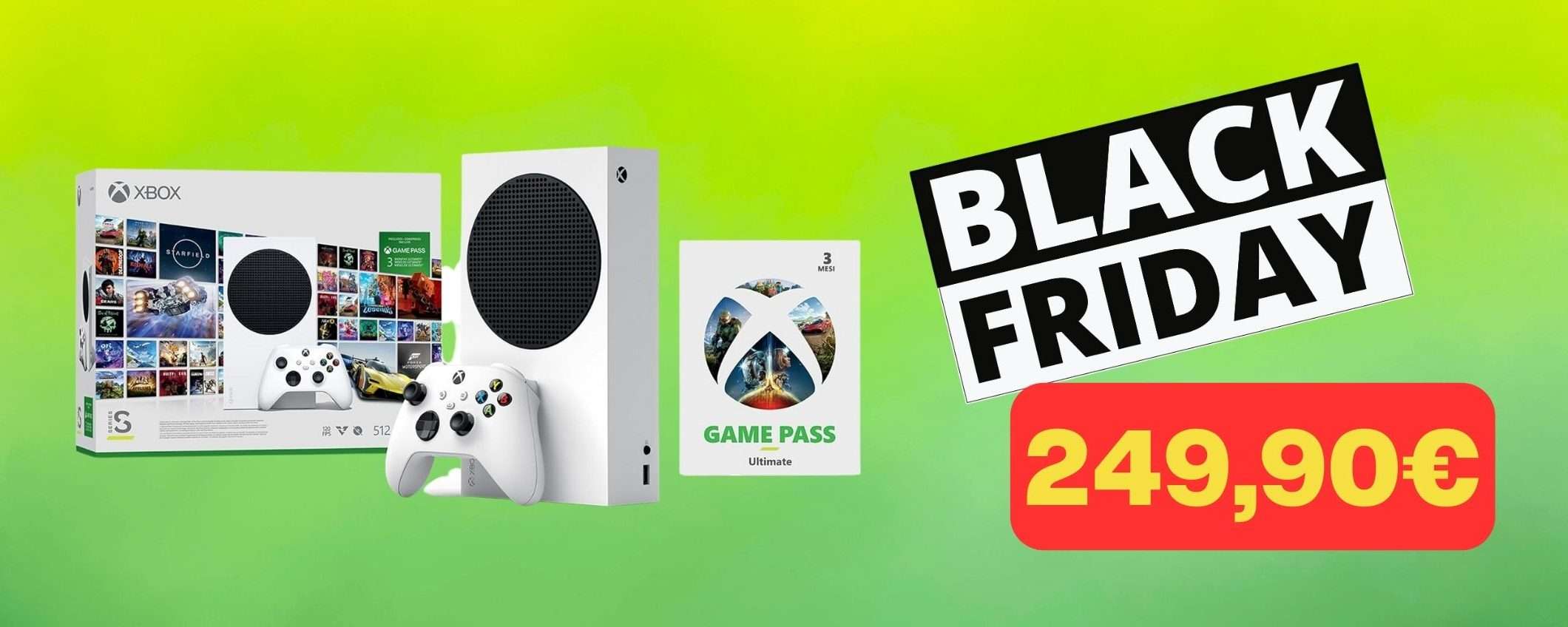 Xbox Series S con 3 mesi di Game Pass in offerta al MINIMO STORICO Xbox Series S con 3 mesi di Game Pass in offerta al MINIMO STORICO