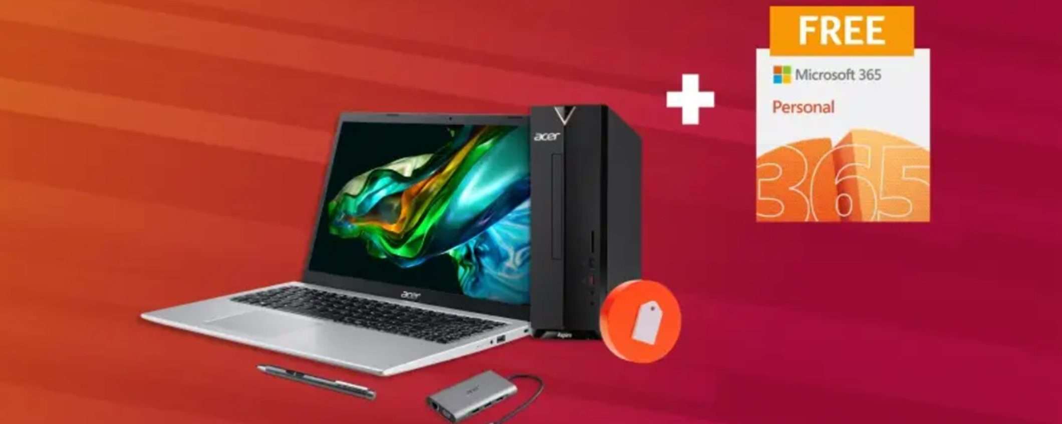 Ottieni Office in omaggio con una spesa minima di 400 euro su Acer Store