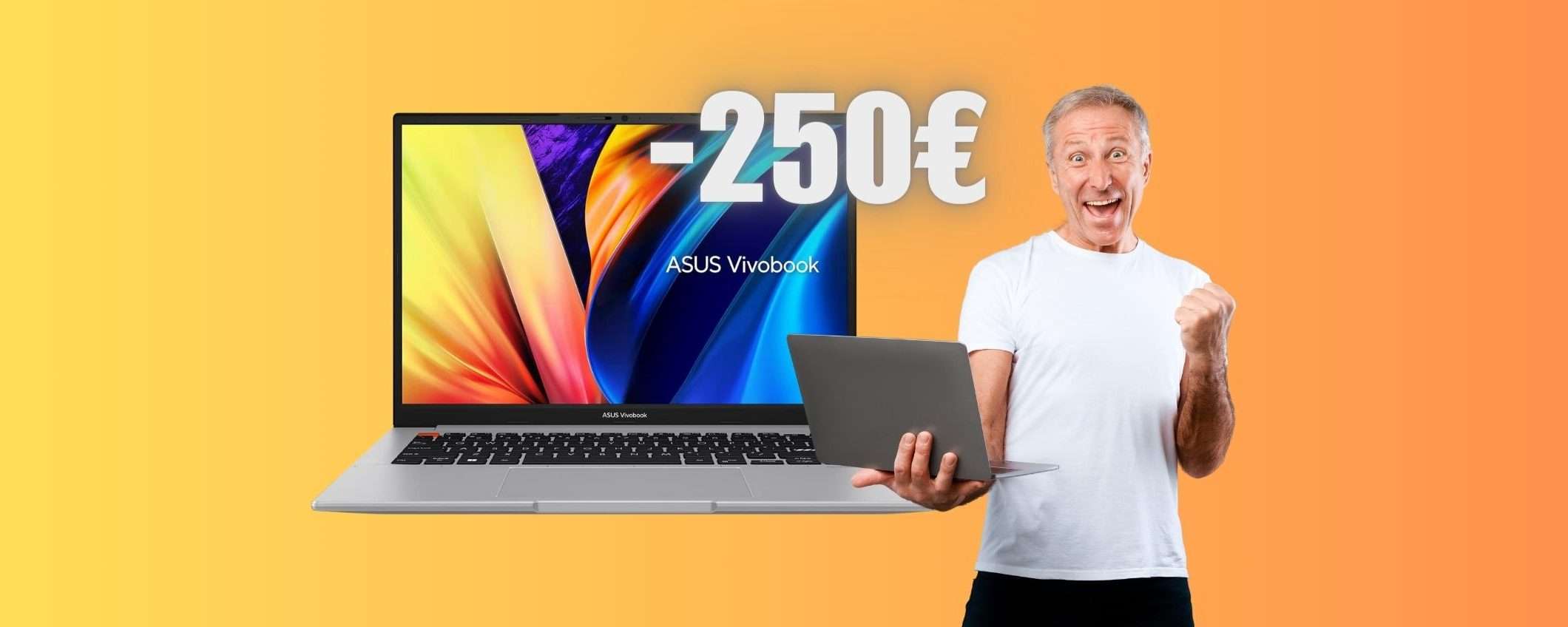 ASUS Vivobook S 14 con i5, 8GB RAM e SSD 512GB in SCONTO di 250€ ASUS Vivobook S 14 con i5, 8GB RAM e SSD 512GB in SCONTO di 250€