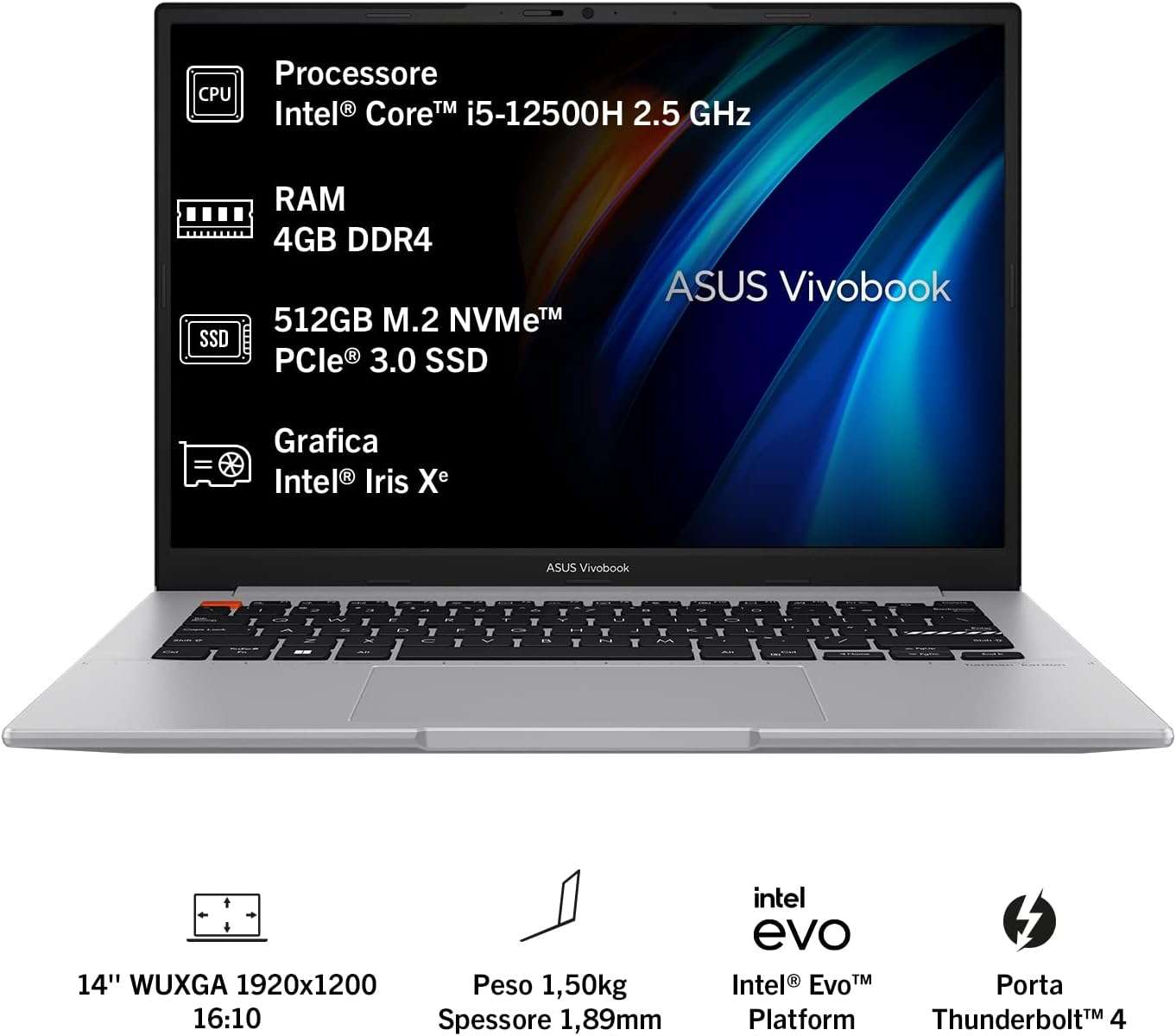 asus-vivobook-s-14-i5-8gb-ram-ssd-512gb-sconto-250e-processore