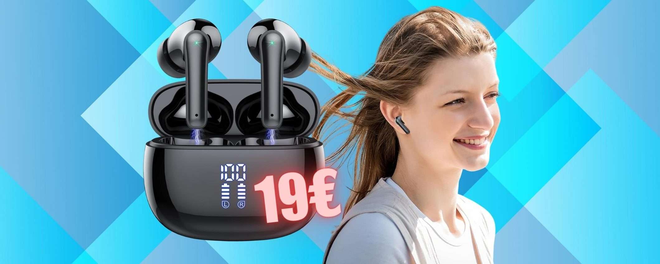 Auricolari Bluetooth con ANC a PREZZO REGALO su Amazon (19€) Auricolari Bluetooth con ANC a PREZZO REGALO su Amazon (19€)