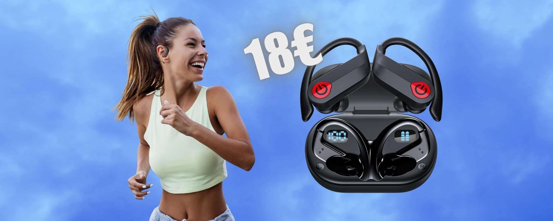 Auricolari Bluetooth perfetti per fare sport solo su Amazon a 18€ Auricolari Bluetooth perfetti per fare sport solo su Amazon a 18€
