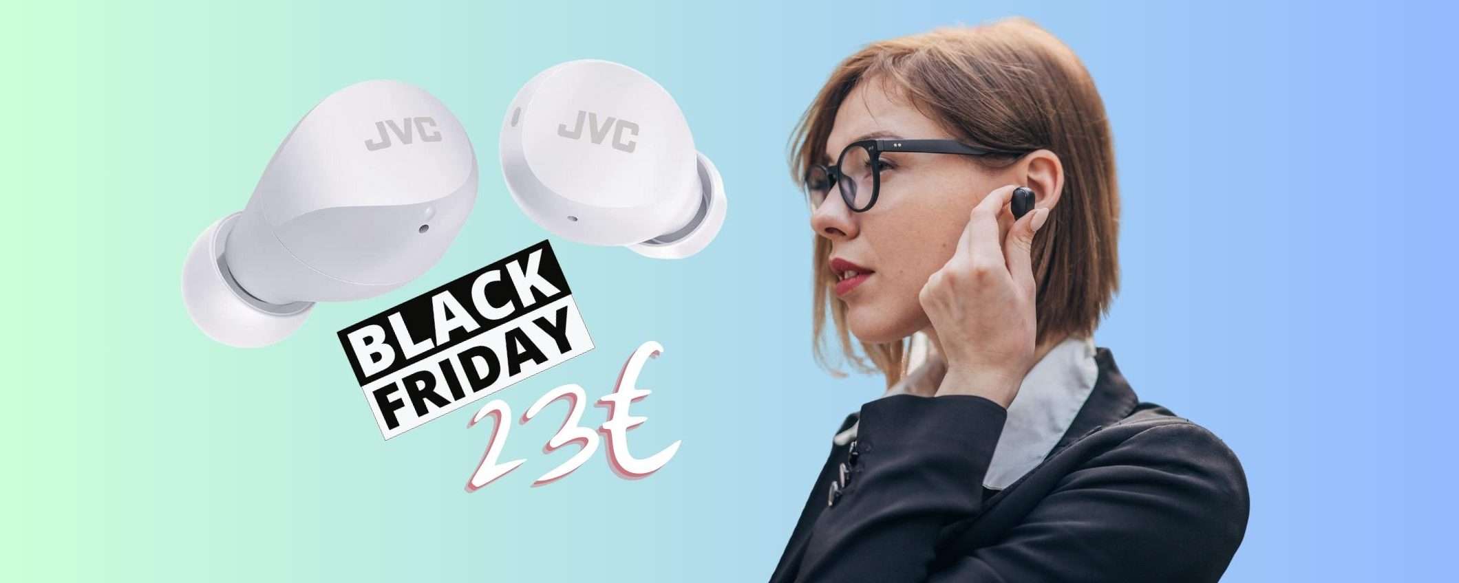 Auricolari wireless JVC con 23h di autonomia a SOLI 23€ Auricolari wireless JVC con 23h di autonomia a SOLI 23€