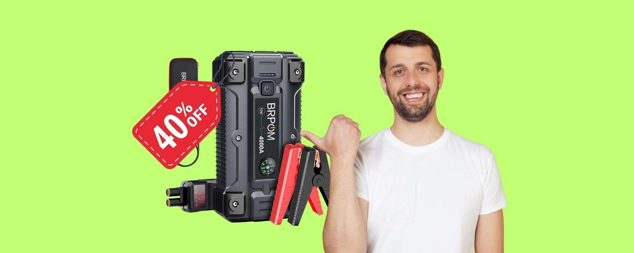 Avviatore di emergenza che usi anche come power bank (-40%) Avviatore di emergenza che usi anche come power bank (-40%)