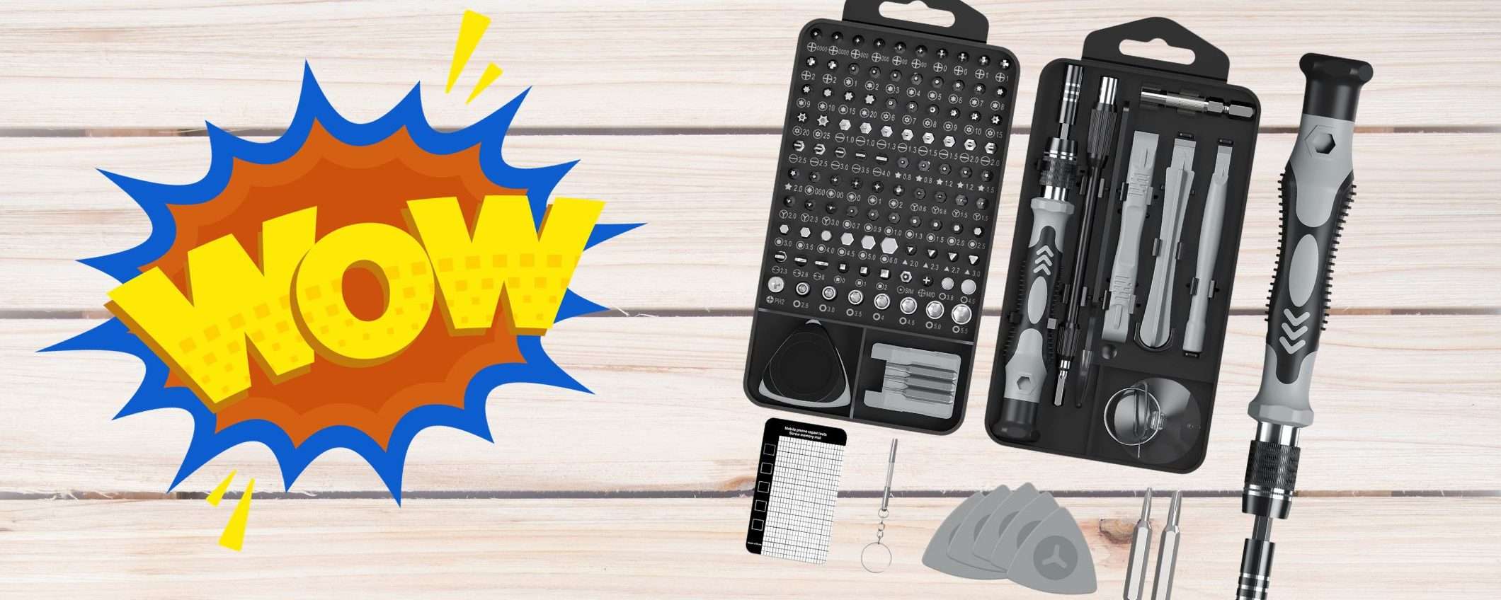 Kit cacciavite 130 in 1 con custodia: sconto 60% e prezzo SHOCK (13€) Kit cacciavite 130 in 1 con custodia: sconto 60% e prezzo SHOCK (13€)