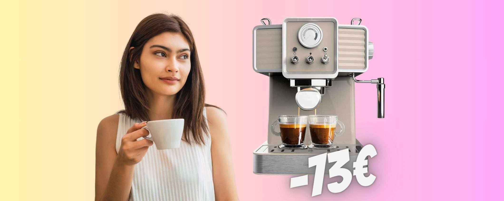 Caffettiera Express da 20 Bar e design vintage a SOLI 73€ Caffettiera Express da 20 Bar e design vintage a SOLI 73€