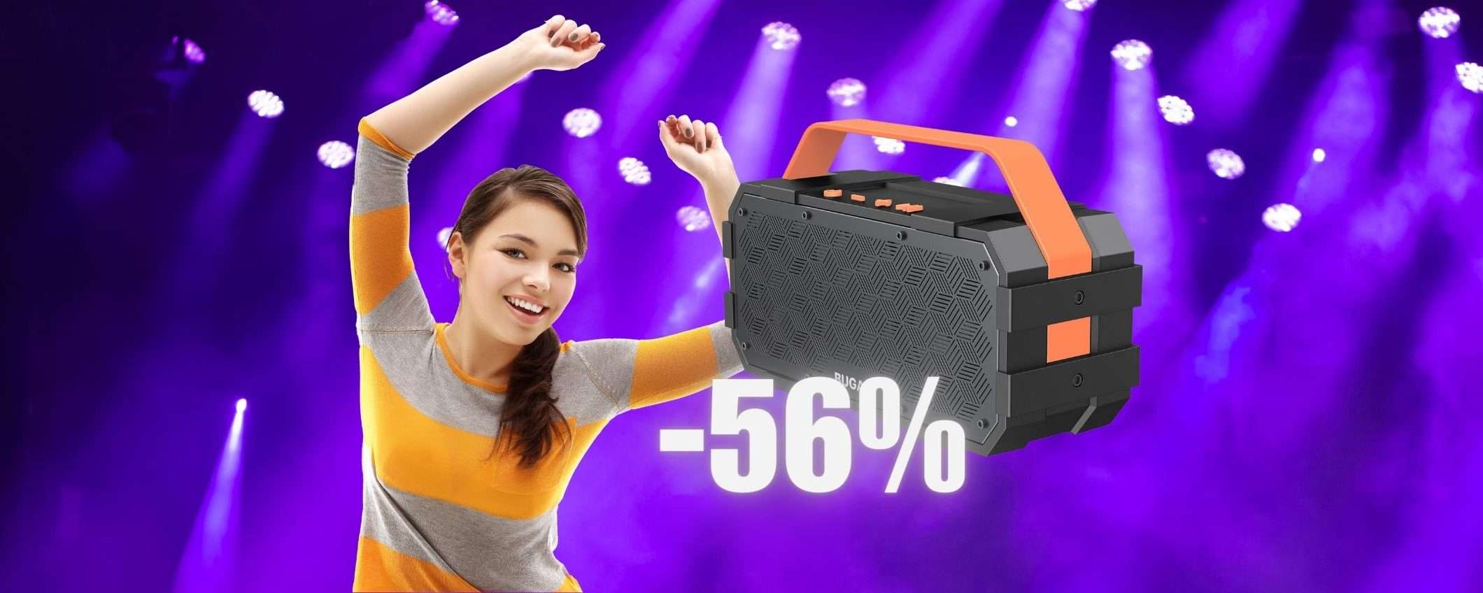 Cassa Bluetooth potentissima e impermeabile in SCONTO al 56% Cassa Bluetooth potentissima e impermeabile in SCONTO al 56%