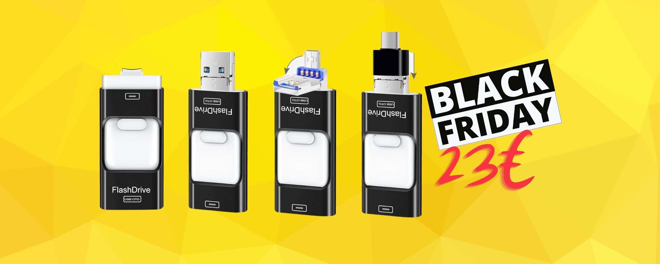Chiavetta USB da 256GB per PC, Android e iPhone a SOLI 23€ Chiavetta USB da 256GB per PC, Android e iPhone a SOLI 23€