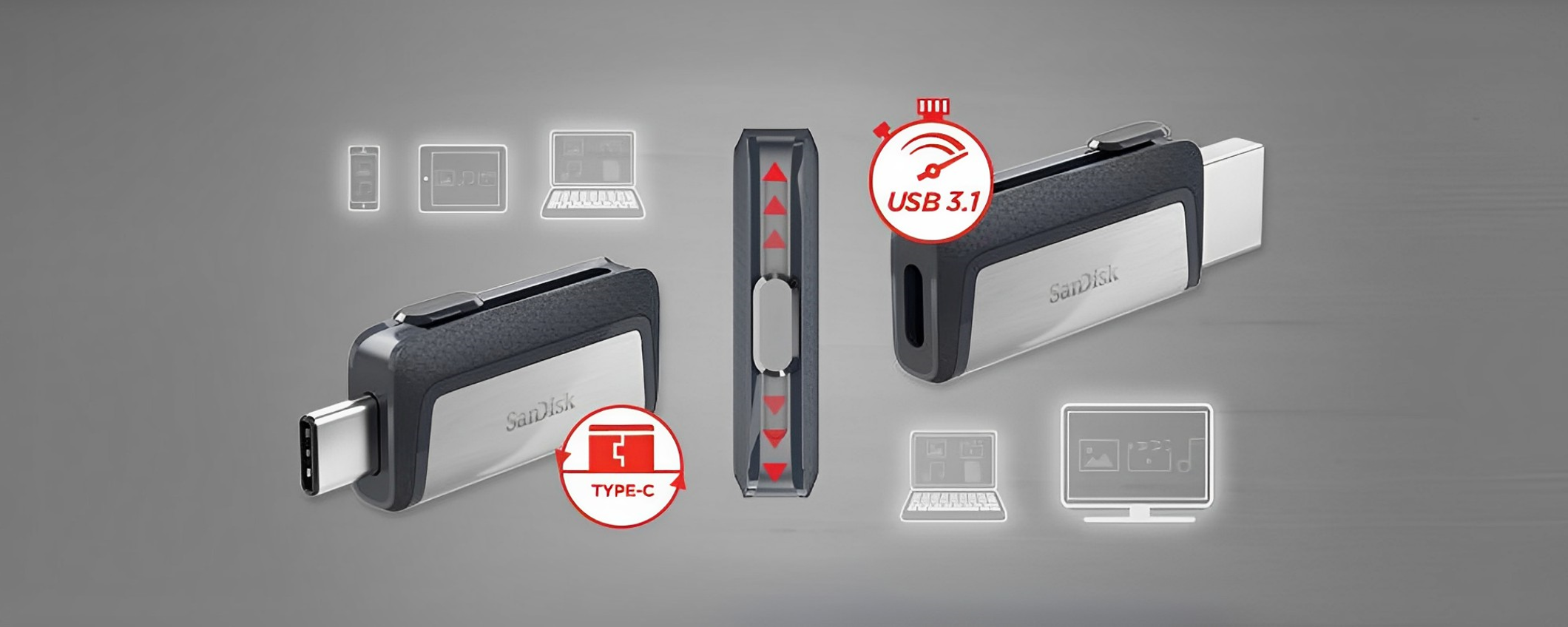 Chiavetta USB 64GB a 2 USCITE, anche Type C: la migliore a 13€