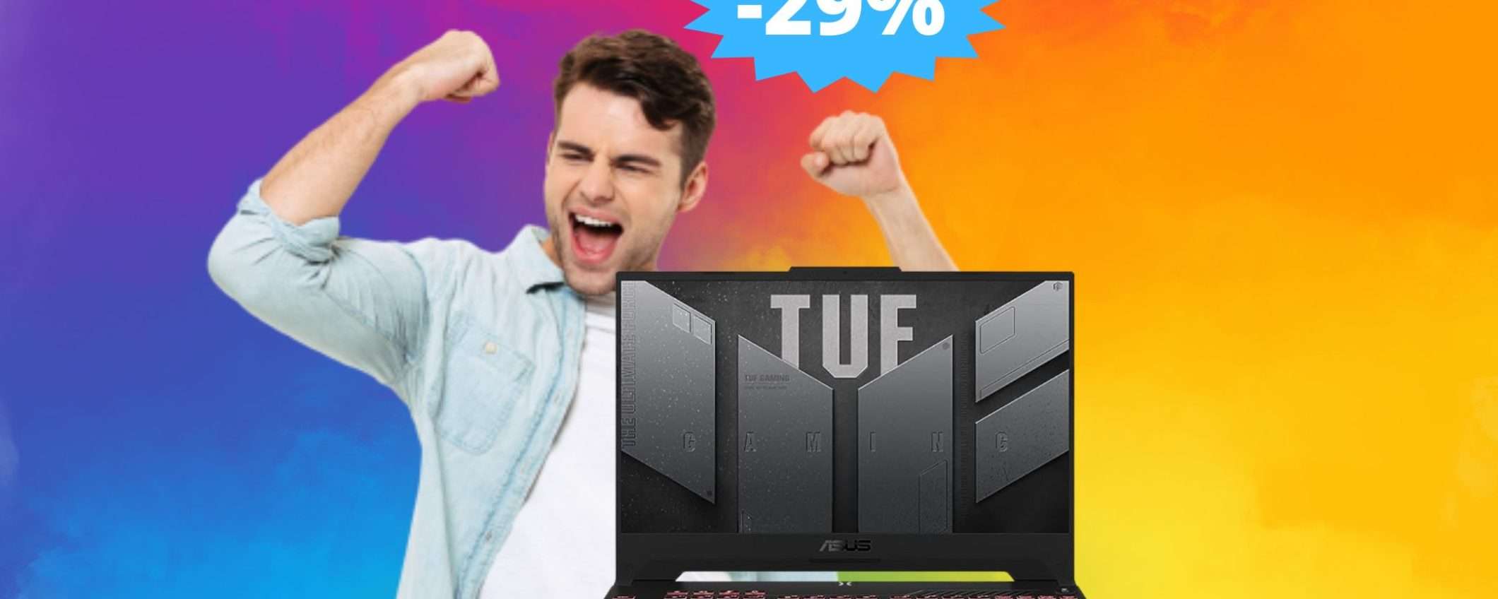 ASUS TUF Gaming A15: MEGA risparmio di 400 euro ASUS TUF Gaming A15: MEGA risparmio di 400 euro