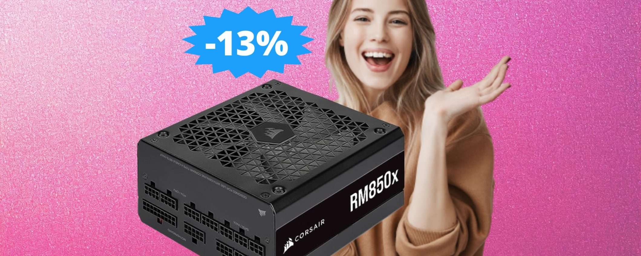 Alimentatore Corsair 850W: SCONTO del 13% su Amazon Alimentatore Corsair 850W: SCONTO del 13% su Amazon