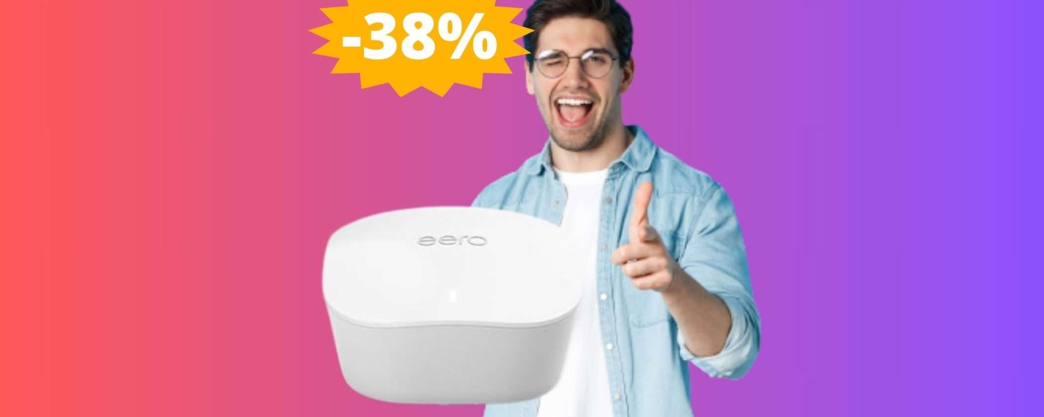 Amazon eero sistema mesh: un AFFARE unico con il 38% di sconto Amazon eero sistema mesh: un AFFARE unico con il 38% di sconto