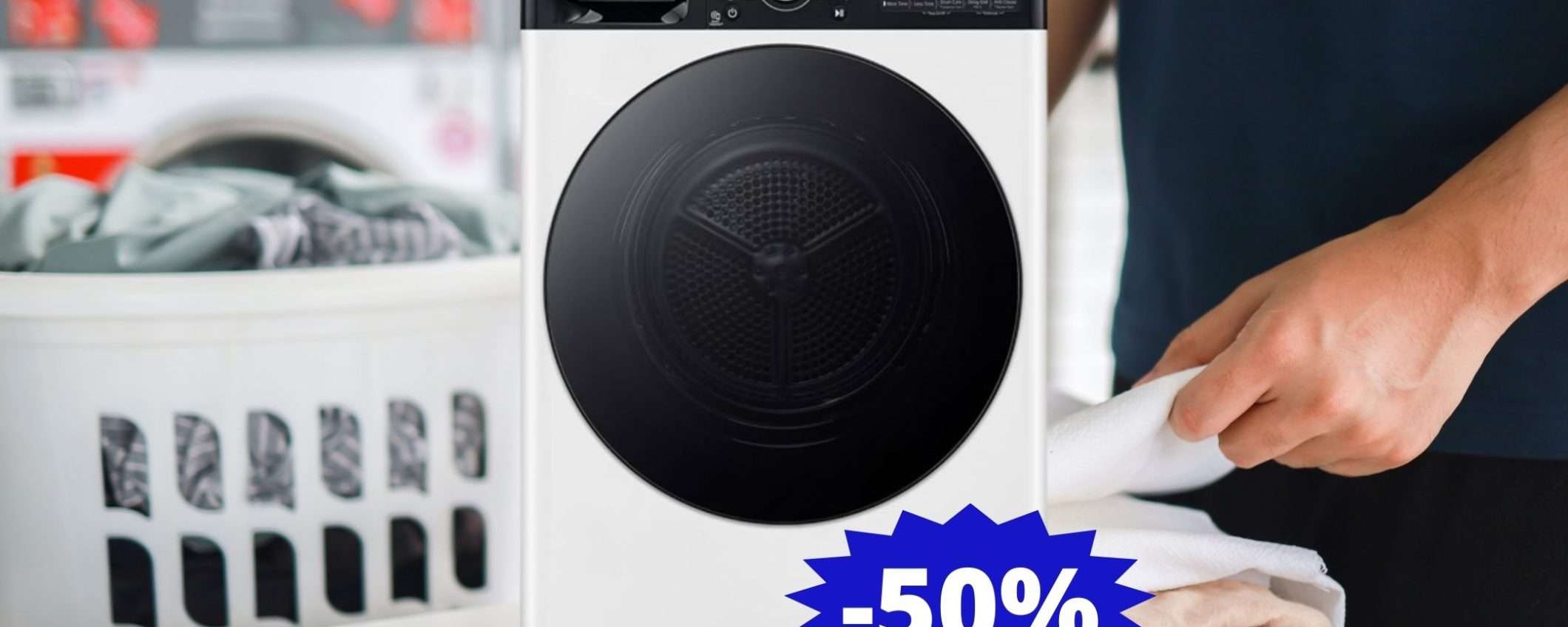 Asciugatrice Smart LG ThinQ: risparmio FOLLE di 700 euro (-50%) Asciugatrice Smart LG ThinQ: risparmio FOLLE di 700 euro (-50%)