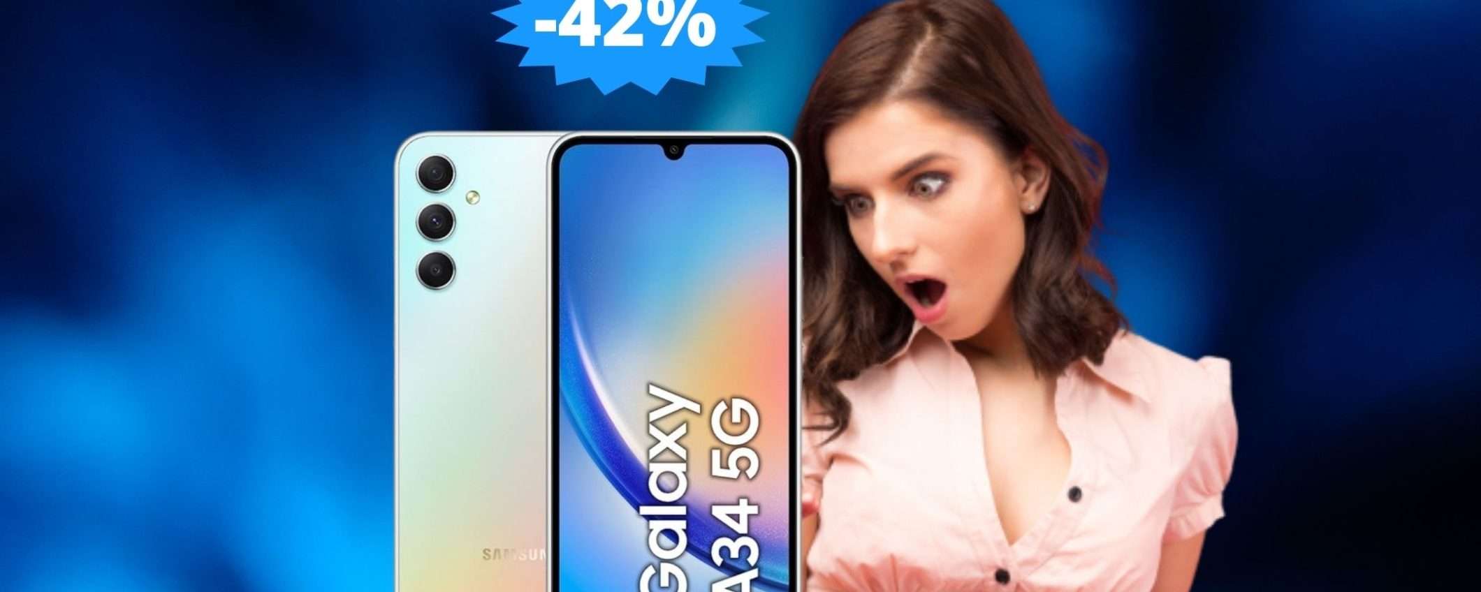 Samsung Galaxy A34: qualità ad un PREZZO RIDICOLO (-42%) Samsung Galaxy A34: qualità ad un PREZZO RIDICOLO (-42%)