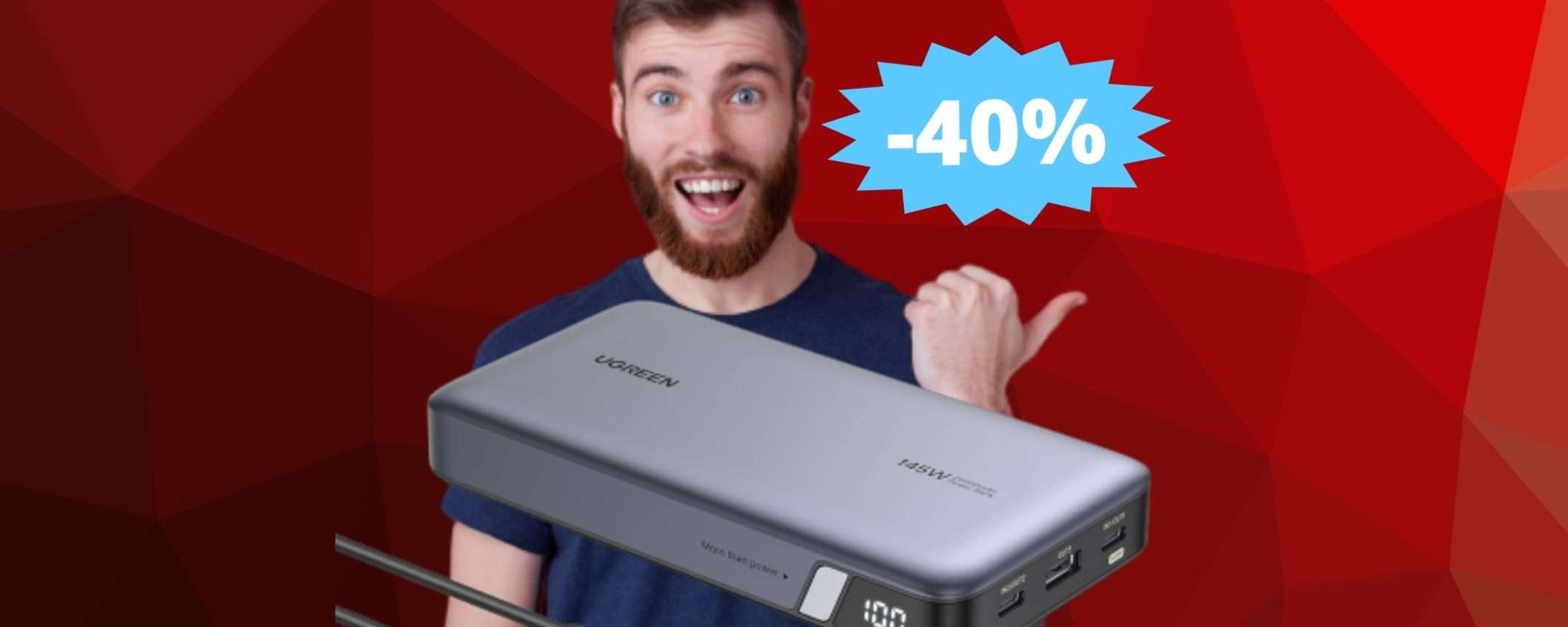 Power bank UGREEN 140W: un AFFARE pazzesco su Amazon Power bank UGREEN 140W: un AFFARE pazzesco su Amazon