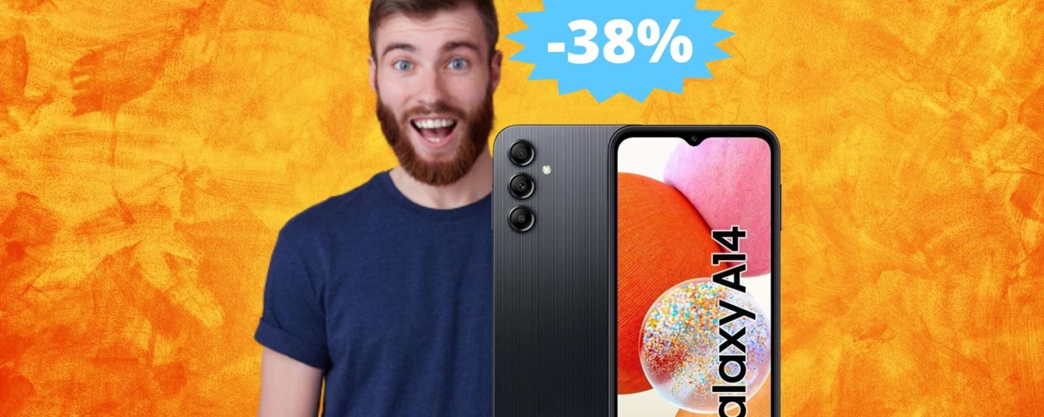 Samsung Galaxy A14: STRAORDINARIO sconto del 38% Samsung Galaxy A14: STRAORDINARIO sconto del 38%
