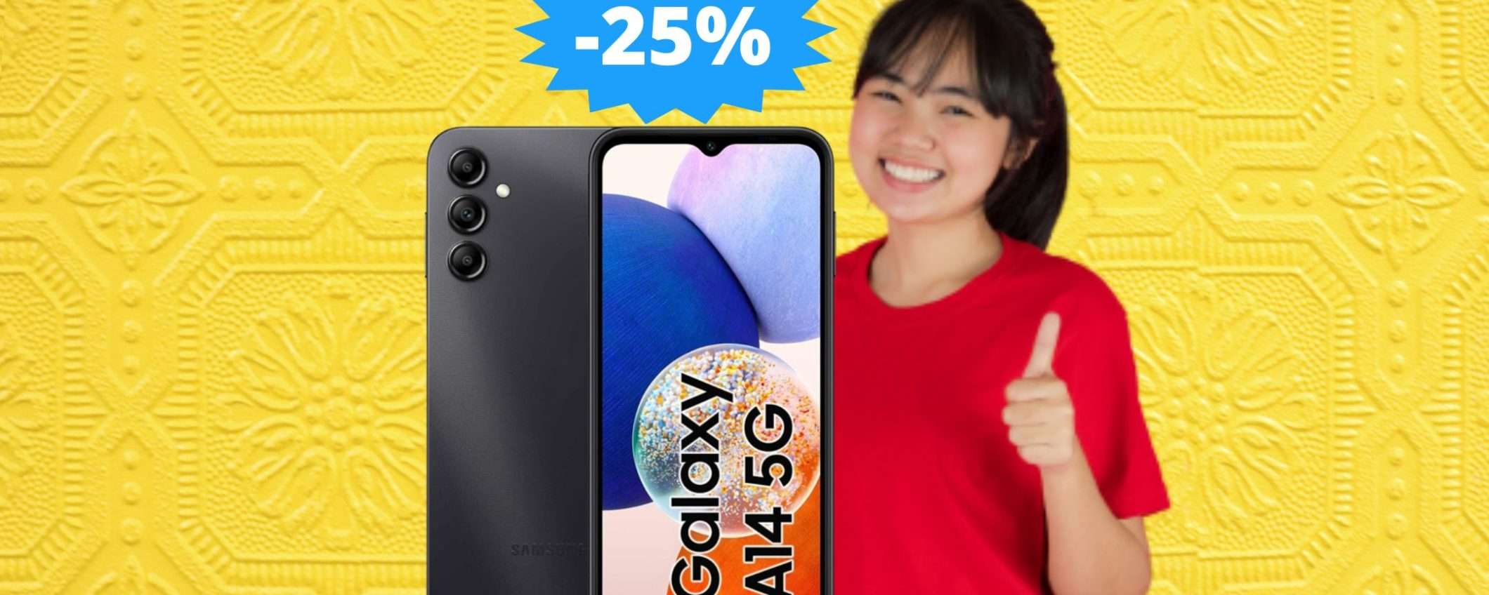 Samsung Galaxy A14: SUPER sconto del 25% su Amazon Samsung Galaxy A14: SUPER sconto del 25% su Amazon
