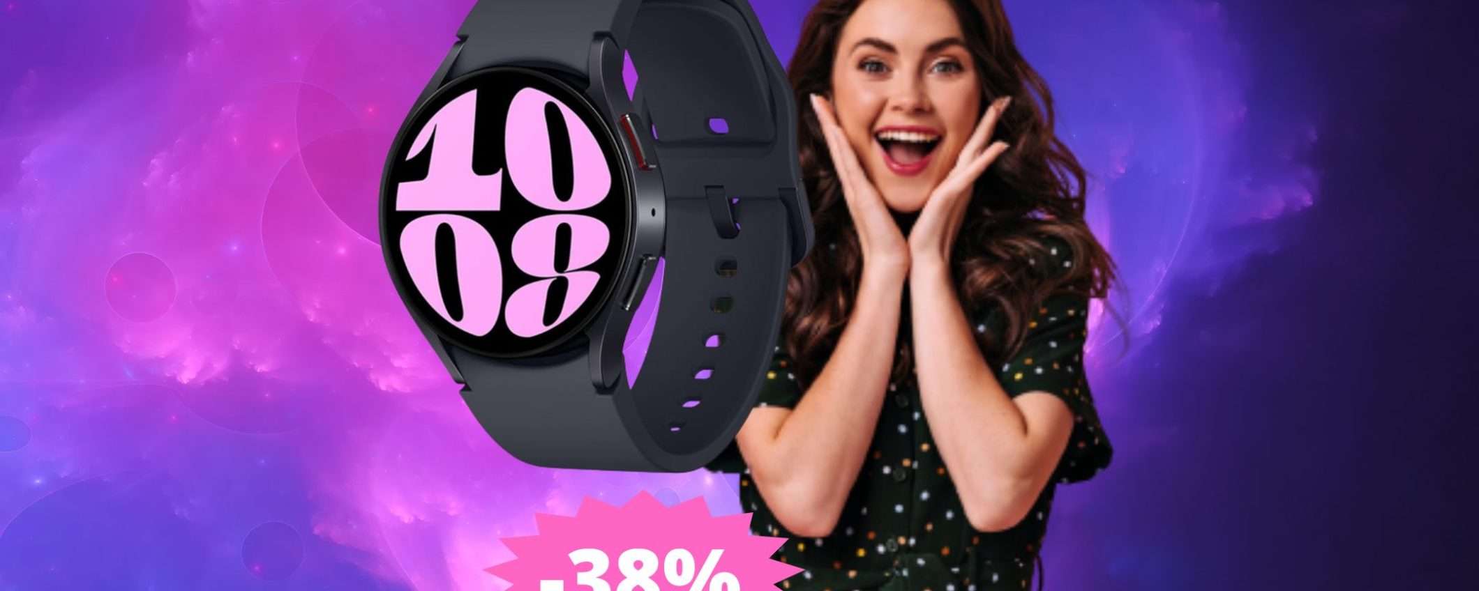 Samsung Galaxy Watch6: sconto FOLLE del 38% per il Black Friday su Amazon Samsung Galaxy Watch6: sconto FOLLE del 38% per il Black Friday su Amazon