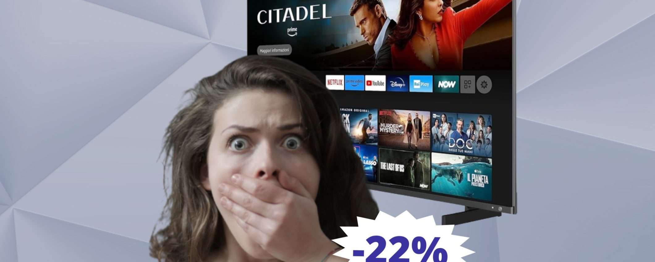 Smart TV Toshiba QLED: SUPER sconto Black Friday (-22%) Smart TV Toshiba QLED: SUPER sconto Black Friday (-22%)