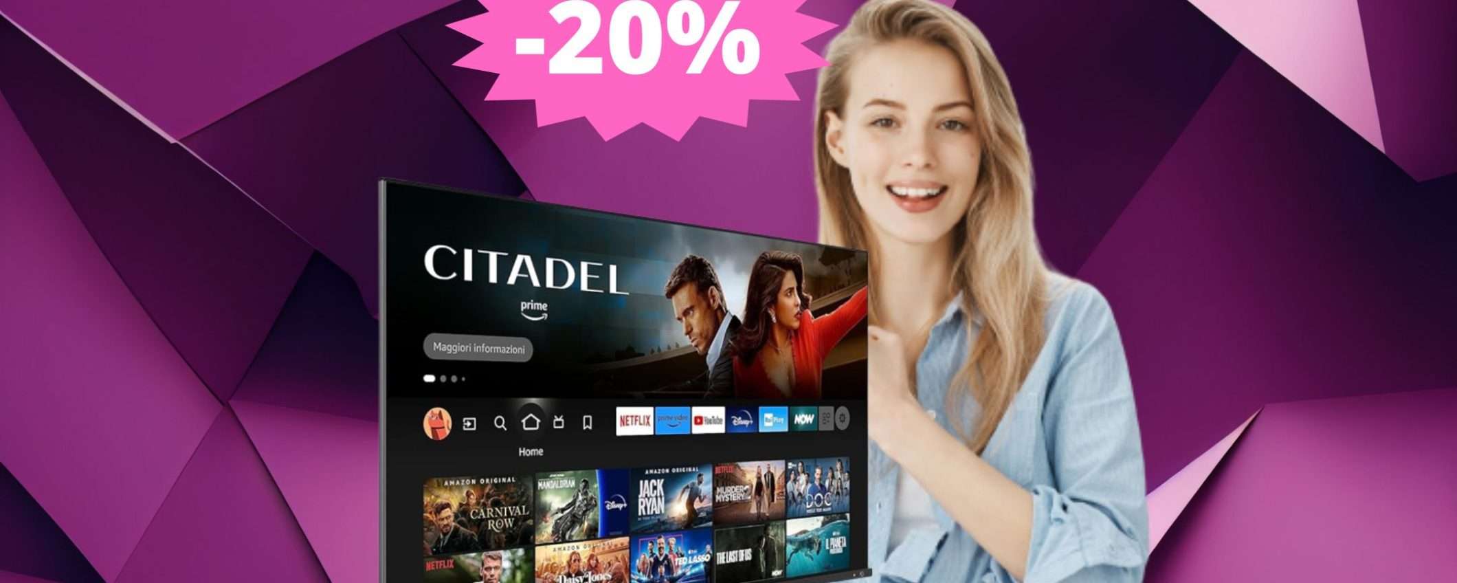 Smart TV Toshiba QLED 4K: SUPER sconto del 20% su Amazon Smart TV Toshiba QLED 4K: SUPER sconto del 20% su Amazon