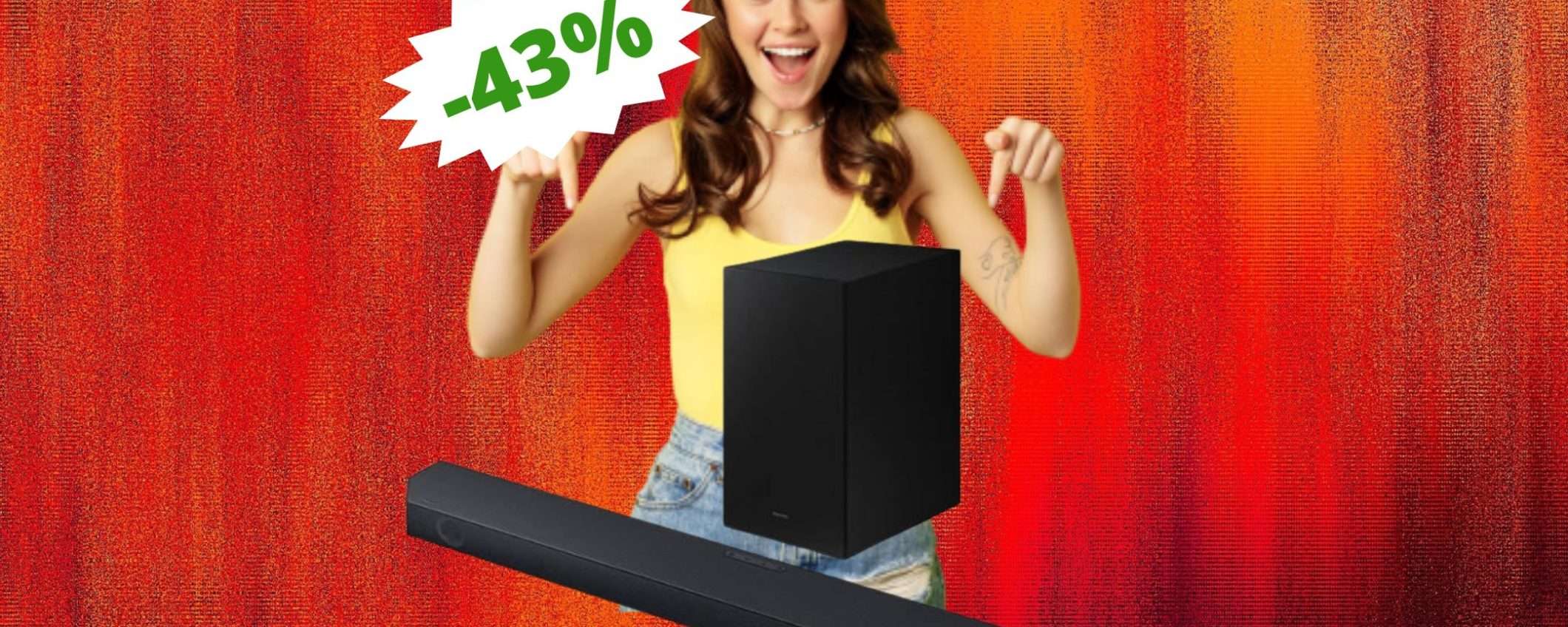 Soundbar Samsung Serie Q: un AFFARE da prendere al volo (-43%) Soundbar Samsung Serie Q: un AFFARE da prendere al volo (-43%)
