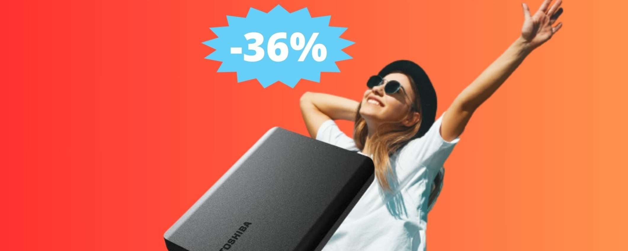 Toshiba CANVIO BASICS 4TB: MEGA sconto del 36% su Amazon Toshiba CANVIO BASICS 4TB: MEGA sconto del 36% su Amazon
