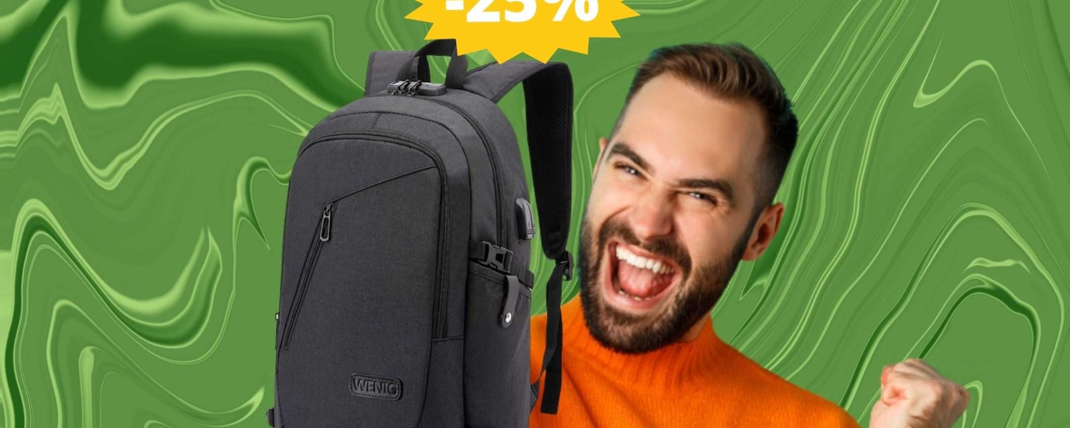 Zaino per PC con antifurto: SUPER sconto del 25% su Amazon Zaino per PC con antifurto: SUPER sconto del 25% su Amazon