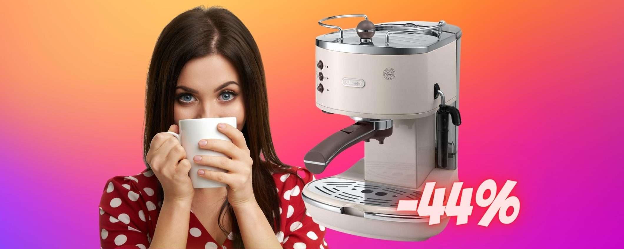 De'Longhi Icona Vintage: macchina per espresso e cappuccio al 44% De'Longhi Icona Vintage: macchina per espresso e cappuccio al 44%