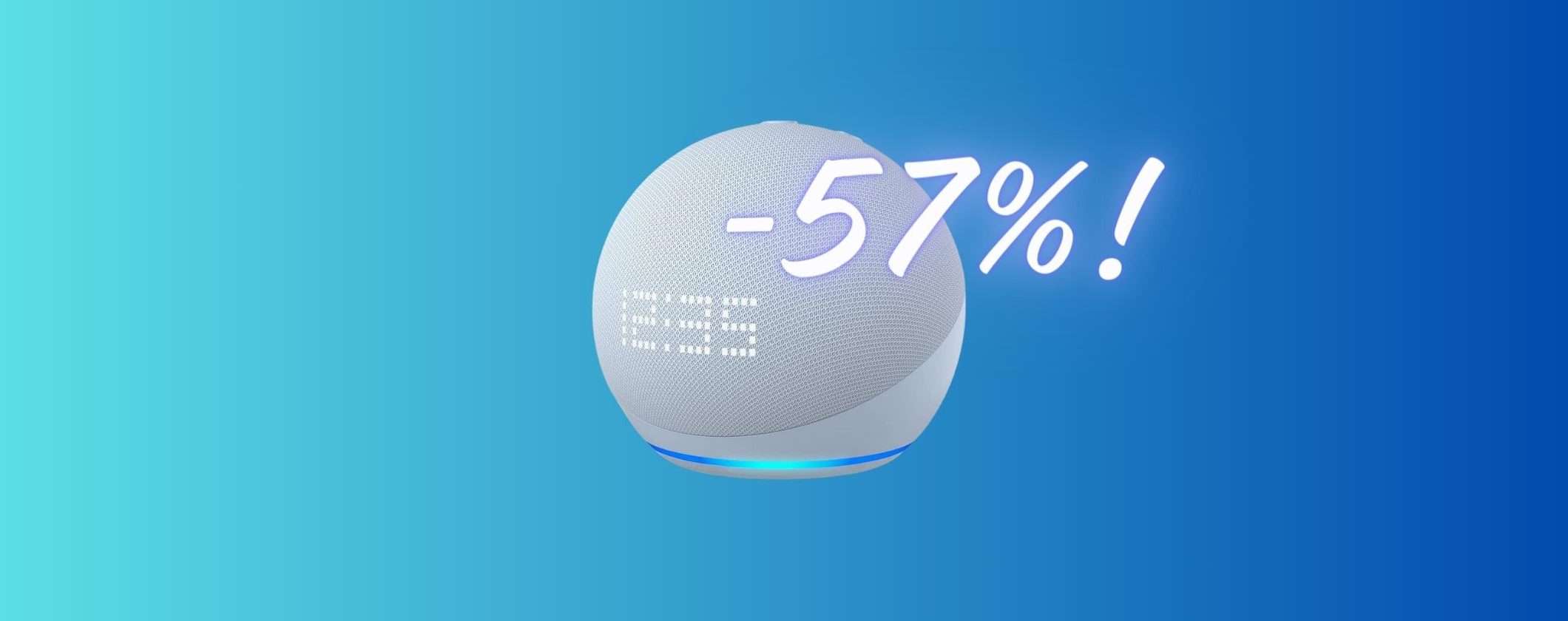 Echo Dot 5 con Orologio a -57% per il Black Friday Amazon Echo Dot 5 con Orologio a -57% per il Black Friday Amazon