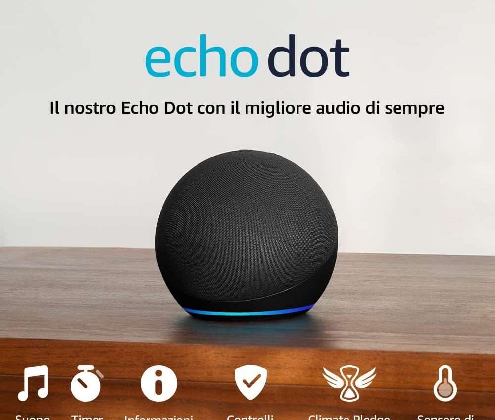 Echo Dot (5a gen) in offerta ad un PREZZO IMPERDIBILE: tuo a 24,99€ (-64%) Echo Dot (5a gen) in offerta ad un PREZZO IMPERDIBILE: tuo a 24,99€ (-64%)