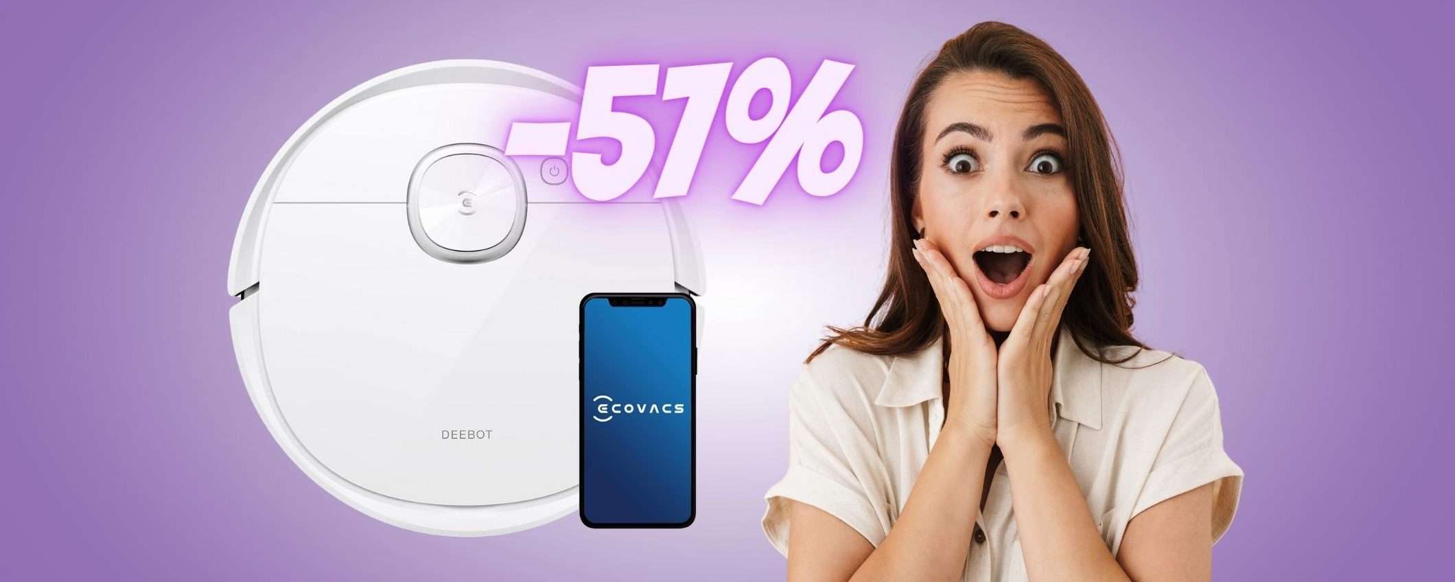 Ecovacs Deebot T9: robot aspirapolvere e lavapavimenti al 57% Ecovacs Deebot T9: robot aspirapolvere e lavapavimenti al 57%