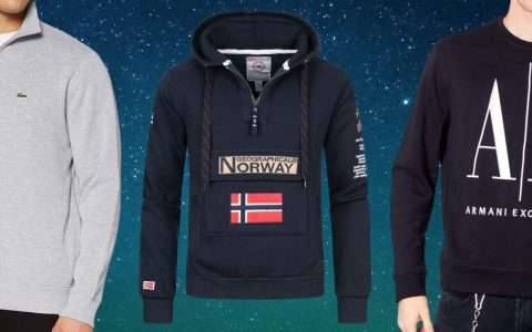 Geographical Norway Gymclass, felpa con cappuccio, da uomo blu navy S
