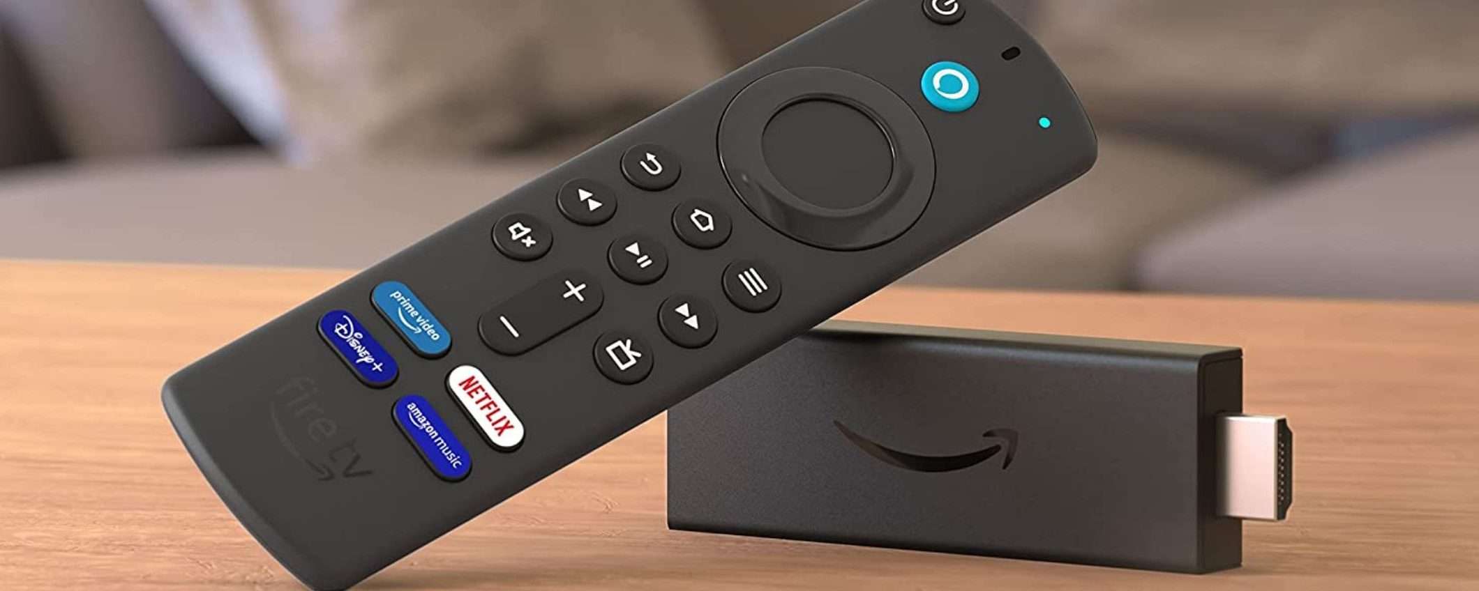 Fire TV Stick con telecomando vocale a soli 29€: sconto del 33% di Amazon