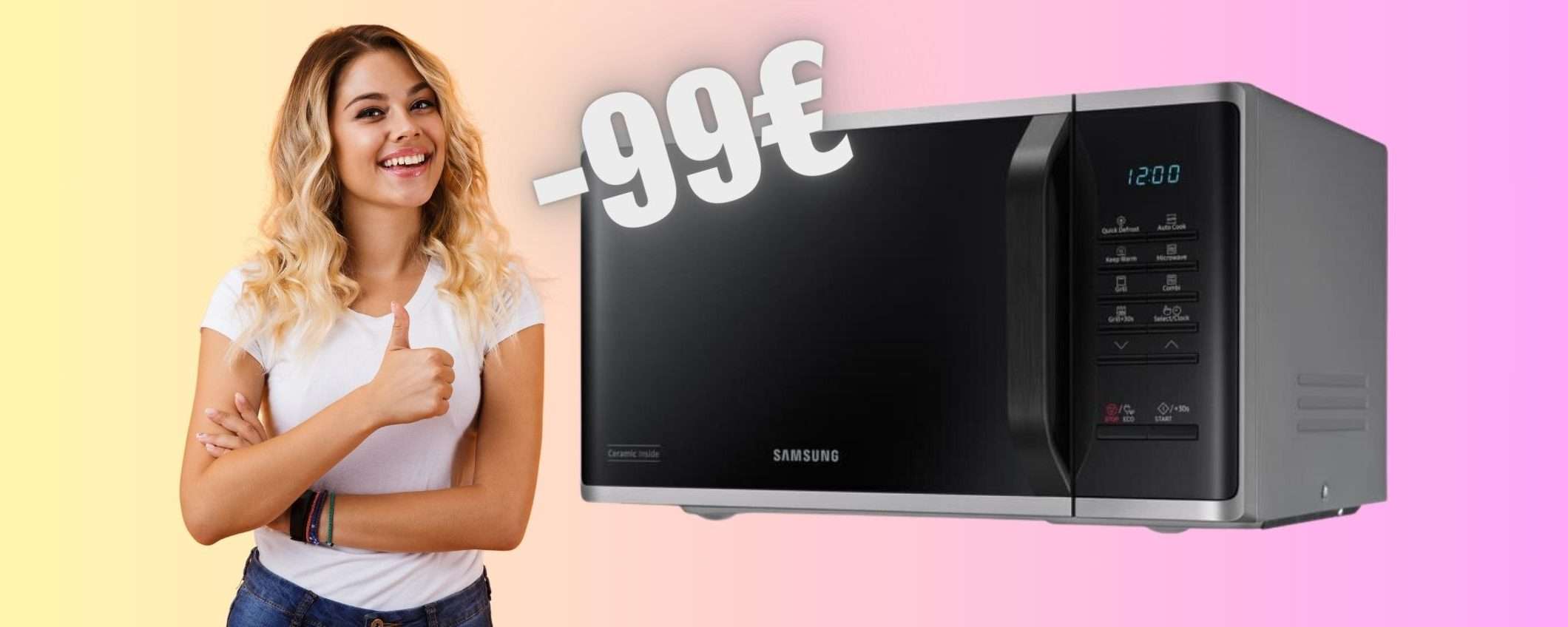 Forno a microonde Samsung da 23 litri e 800W a SOLI 110€ (eBay) Forno a microonde Samsung da 23 litri e 800W a SOLI 110€ (eBay)