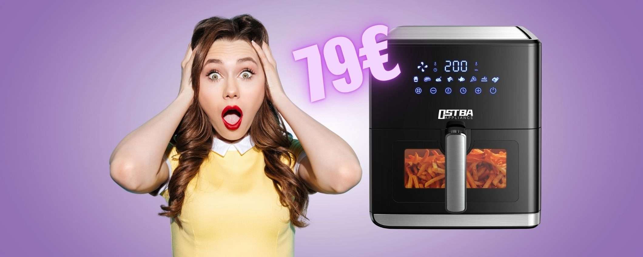 Friggitrice ad aria da 7,5 litri tua con APPENA 79€, che BOMBA Friggitrice ad aria da 7,5 litri tua con APPENA 79€, che BOMBA