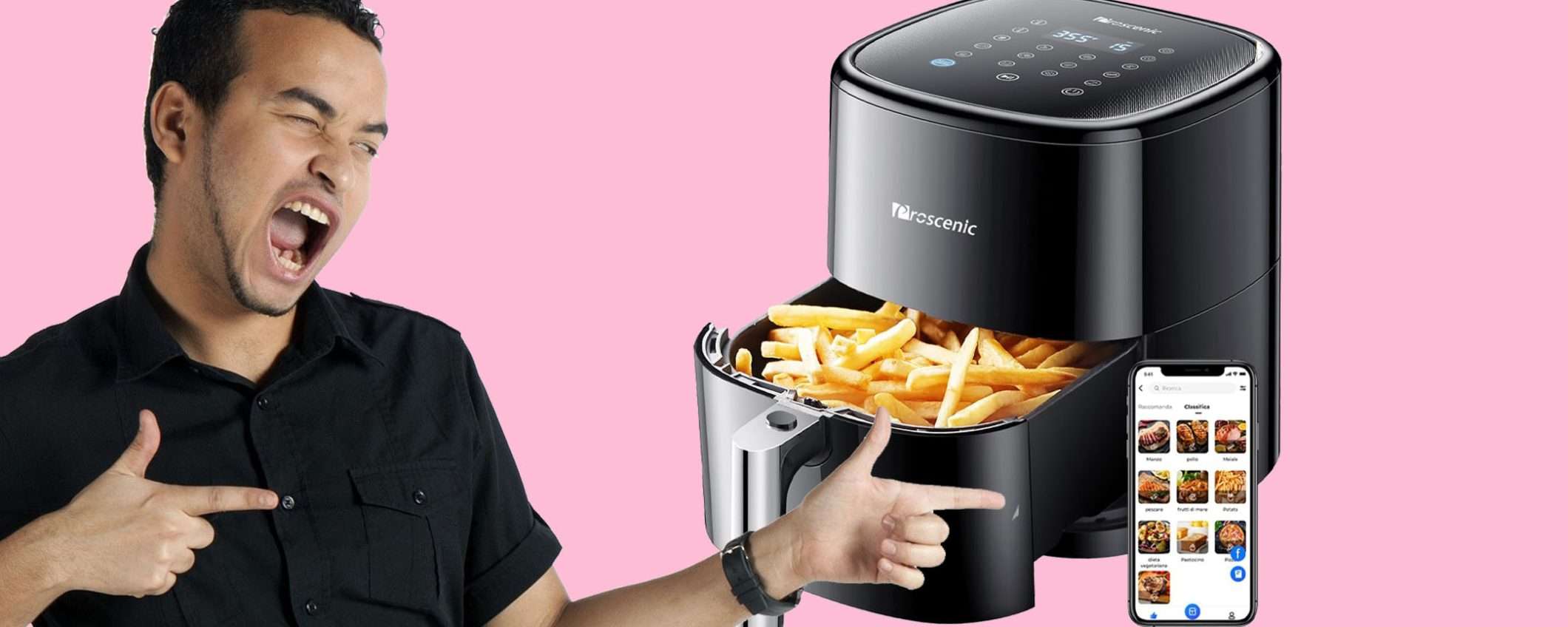 Friggitrice ad aria da 5 litri in OFFERTA TOP con sconto coupon Friggitrice ad aria da 5 litri in OFFERTA TOP con sconto coupon