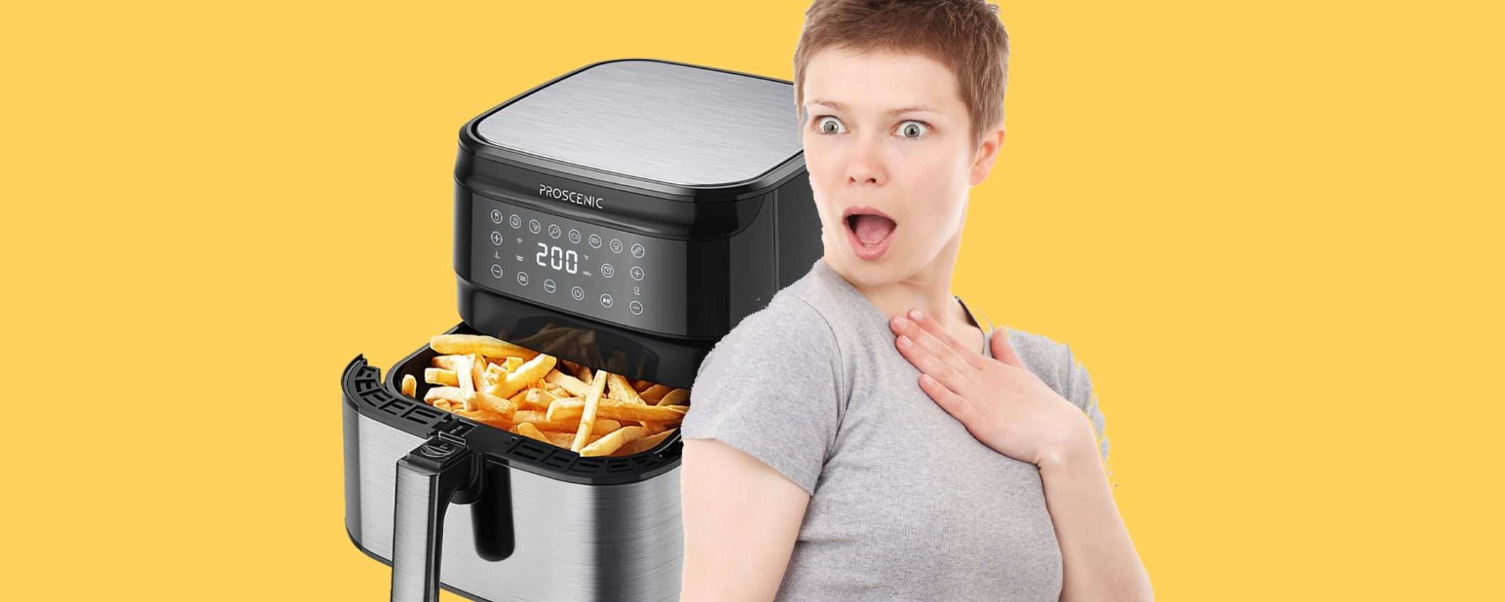 Friggitrice ad aria da 5.5 litri in DOPPIO SCONTO Black Friday Friggitrice ad aria da 5.5 litri in DOPPIO SCONTO Black Friday