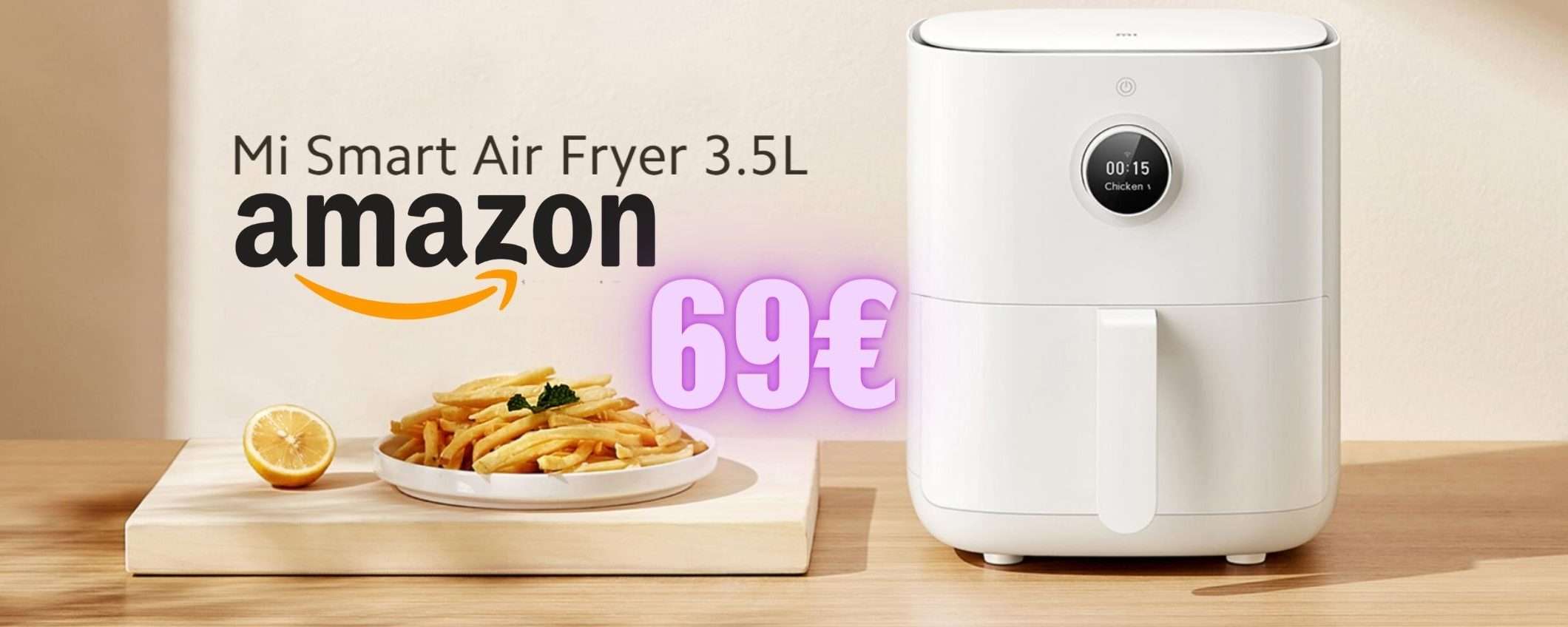Friggitrice ad aria Xiaomi da 3,5 litri in SUPER OFFERTA a 69€ Friggitrice ad aria Xiaomi da 3,5 litri in SUPER OFFERTA a 69€