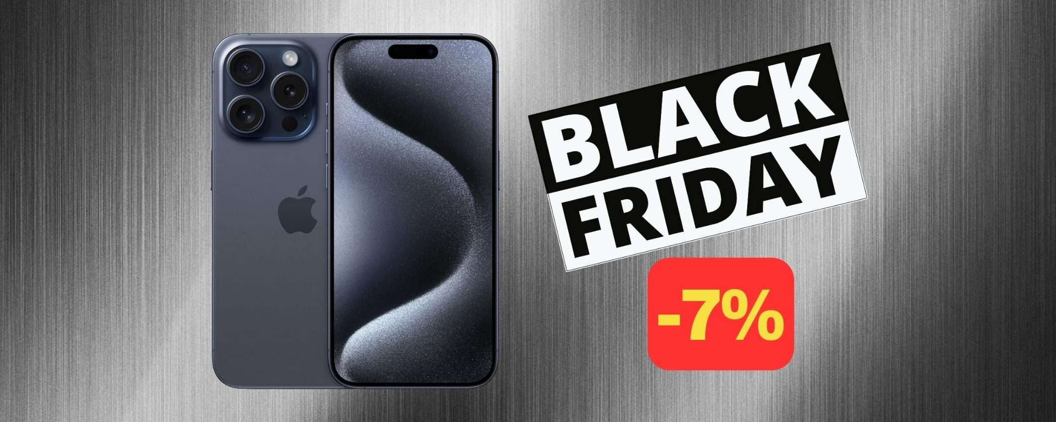 iPhone 15 Pro al MINIMO STORICO in offerta Black Friday su Amazon iPhone 15 Pro al MINIMO STORICO in offerta Black Friday su Amazon