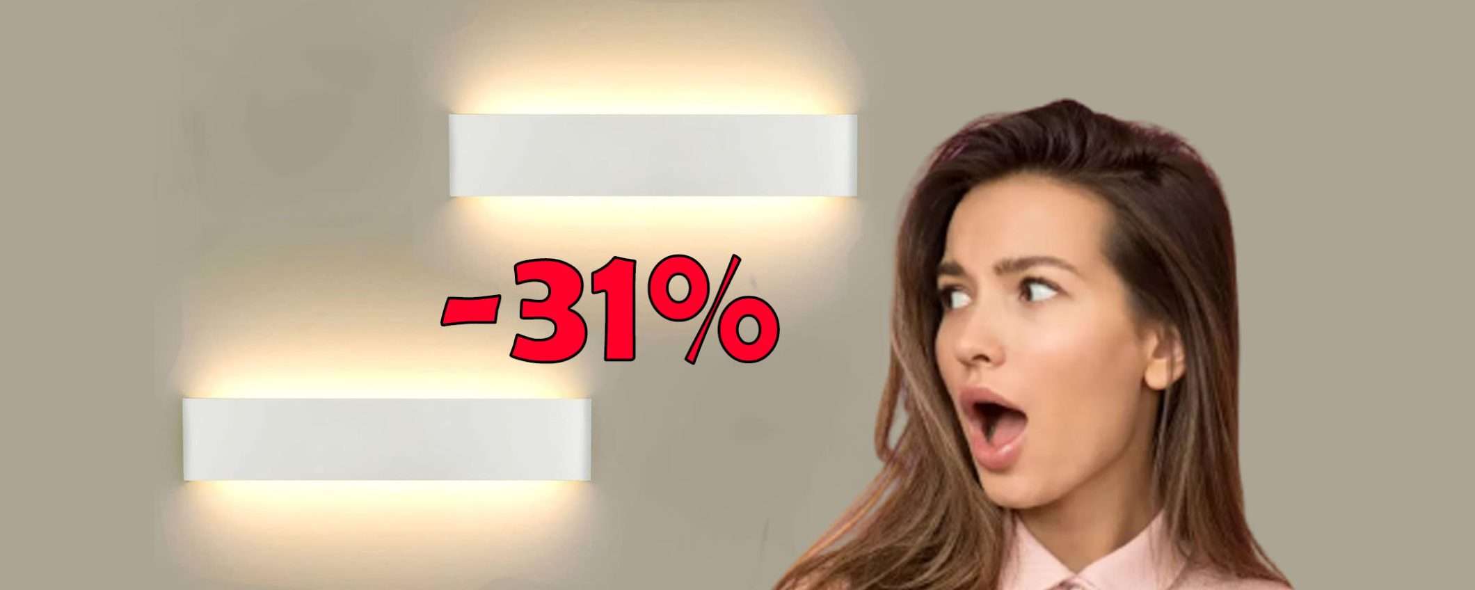 Lampade da parete a LED (2pezzi): sconto SUPER su Amazon Lampade da parete a LED (2pezzi): sconto SUPER su Amazon
