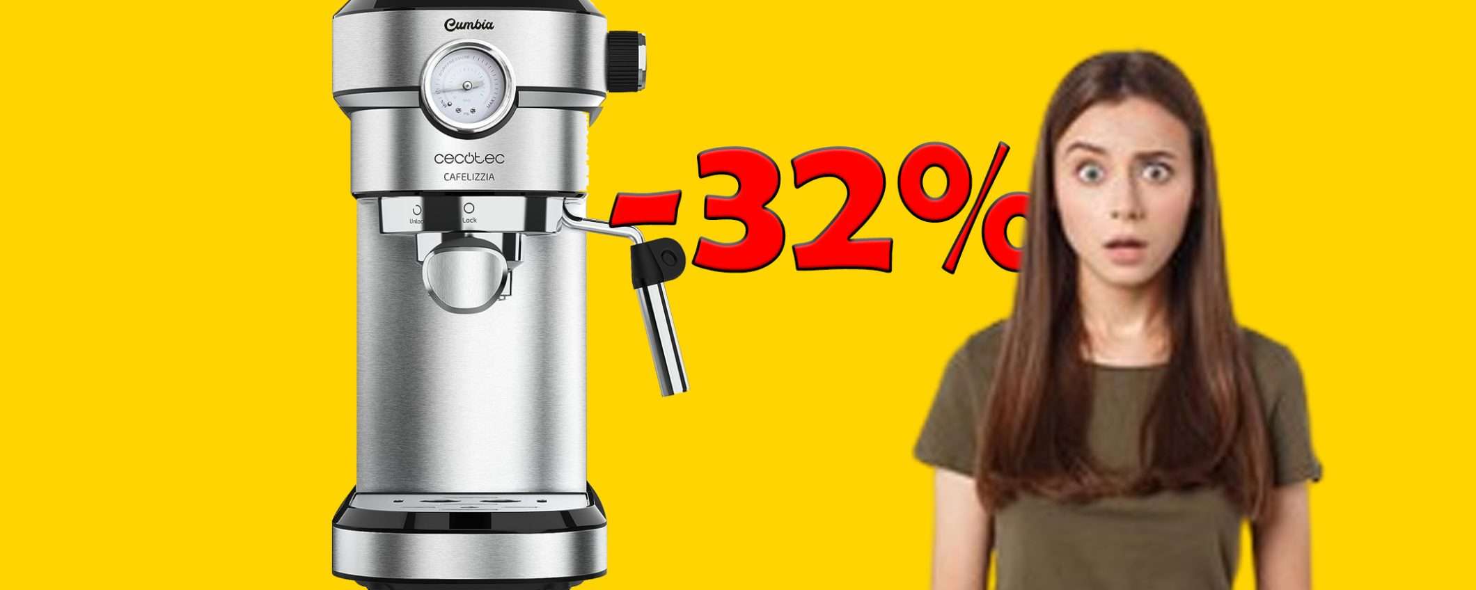 Macchina per caffè espresso Cafelizzia in SUPER sconto del 32% Macchina per caffè espresso Cafelizzia in SUPER sconto del 32%