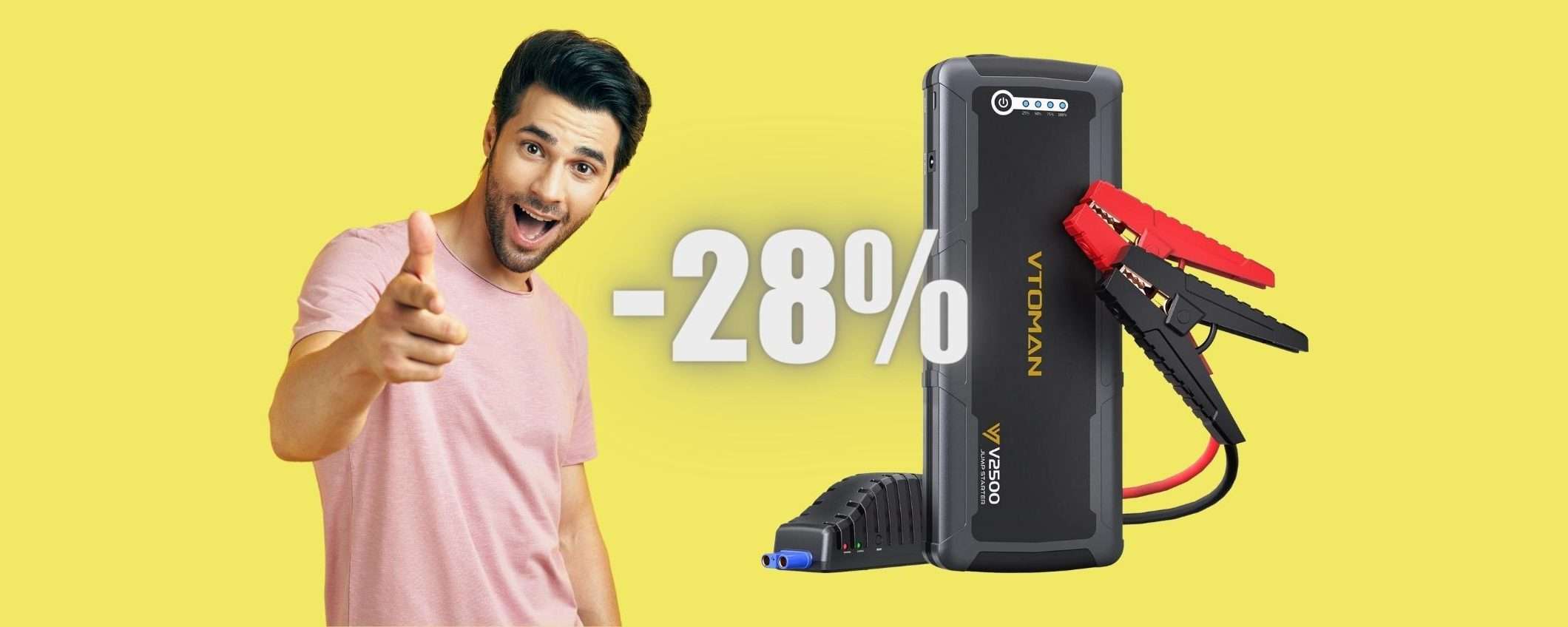 Mai più batteria a terra con l'avviatore di emergenza portatile (-28%) Mai più batteria a terra con l'avviatore di emergenza portatile (-28%)