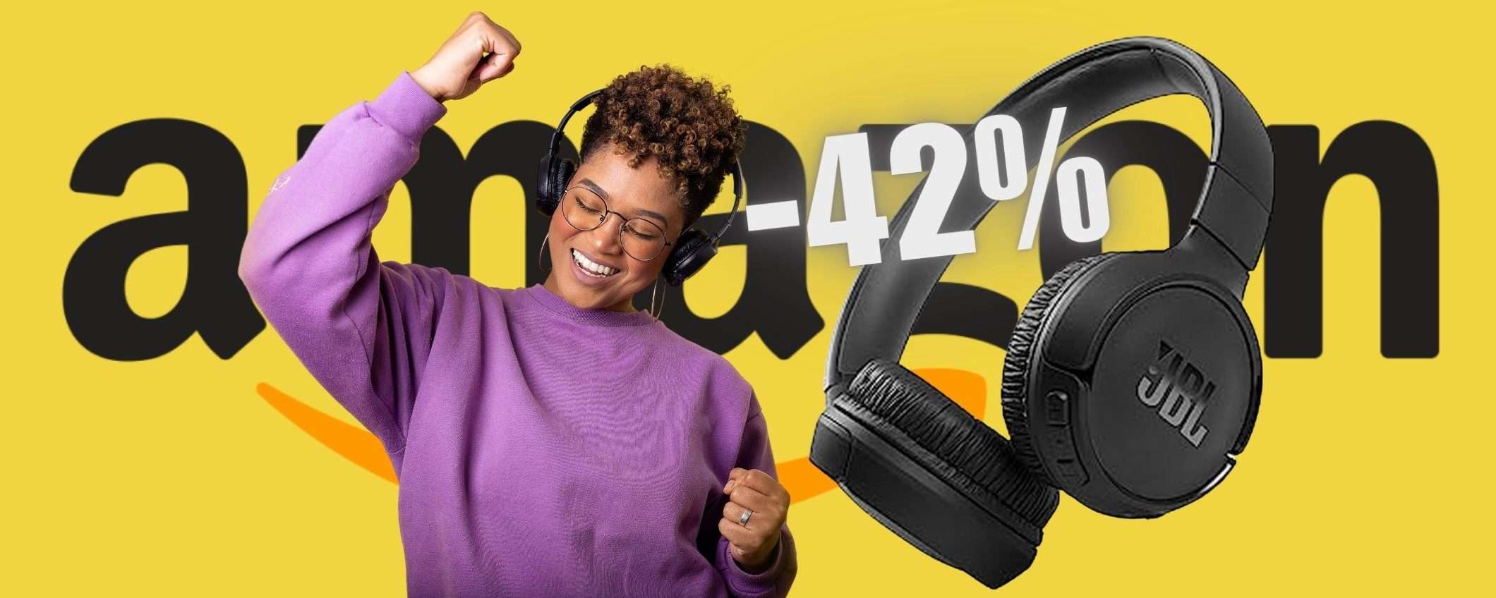 MAXI SCONTO del 42% per le MITICHE cuffie wireless JBL Tune 510BT MAXI SCONTO del 42% per le MITICHE cuffie wireless JBL Tune 510BT